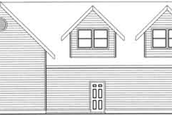 Exterior - Rear Elevation for Traditional House Plan #117-357, 1 bath