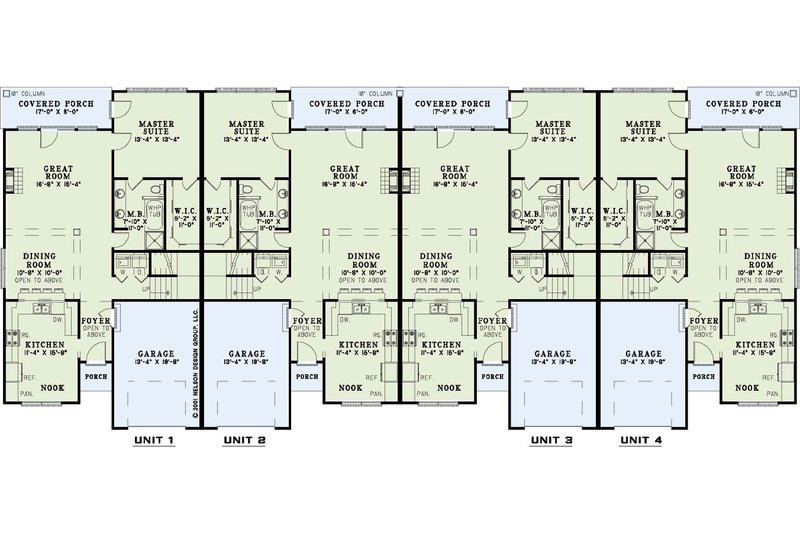 Architectural House Design - Floor Plan - Main Floor for Traditional House Plan #17-2282 - 3 bed, 2 bath