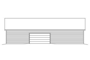 Exterior - Rear Elevation for Ranch House Plan #22-548, 0 bath