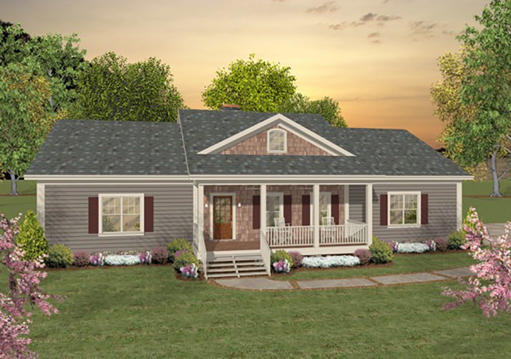 Ranch Style House Plan - 2 Beds 2.5 Baths 1500 Sq/Ft Plan #56-622