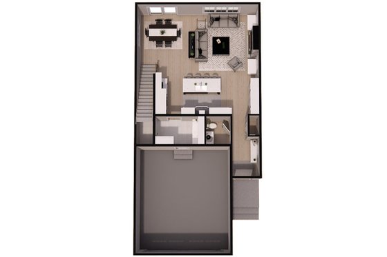 Floor Plan - Main Floor 1 for Farmhouse House Plan #51-1517 - 4 bed, 2.5 bath