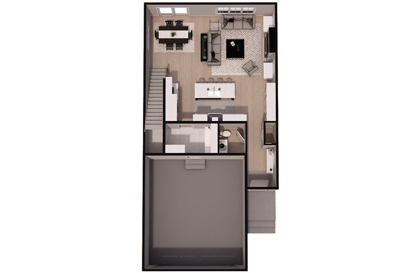 Home Plan - Floor Plan - Main Floor 1 for Farmhouse House Plan #51-1517 - 4 bed, 2.5 bath
