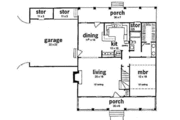 Country Style House Plan - 3 Beds 2 Baths 1676 Sq/Ft Plan #36-139 