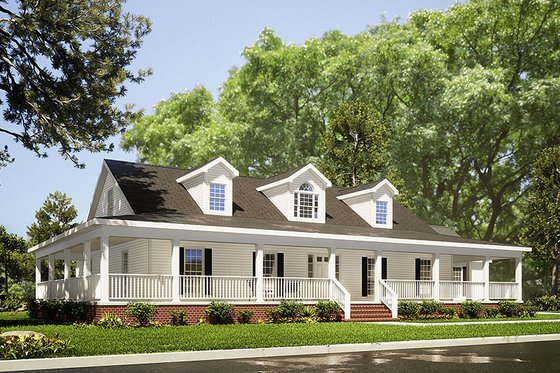 Exterior - Other Elevation for Country House Plan #17-235 - 3 bed, 3 bath