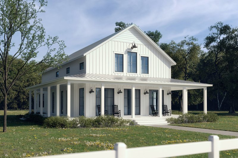 Home Plan - Exterior - Front Elevation 3 for Barndominium House Plan #430-288 - 4 bed, 3.5 bath