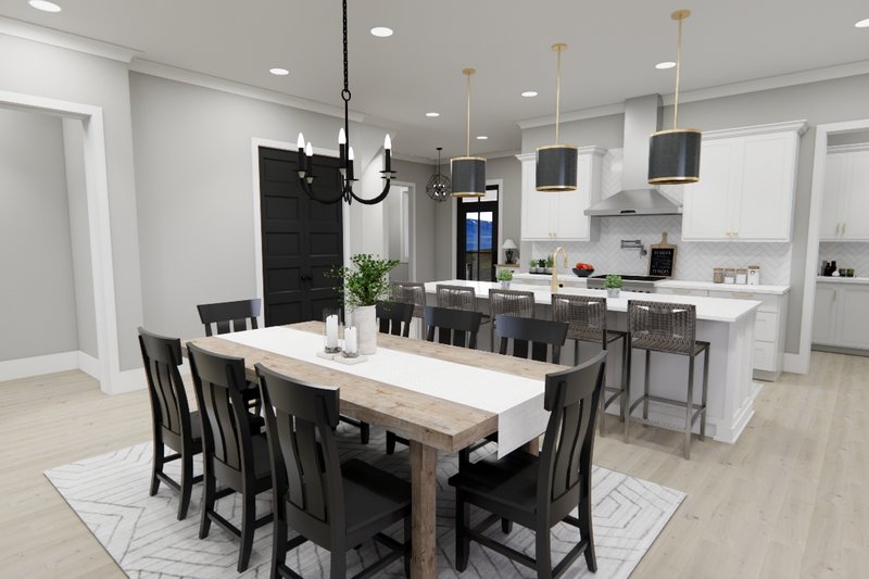 Architectural House Design - Interior - Dining Room for Farmhouse House Plan #51-1263 - 3 bed, 3.5 bath