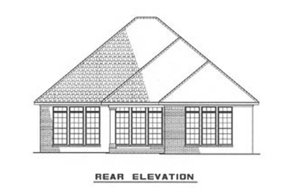 Exterior - Rear Elevation for Country House Plan #17-2651 - 3 bed, 2 bath