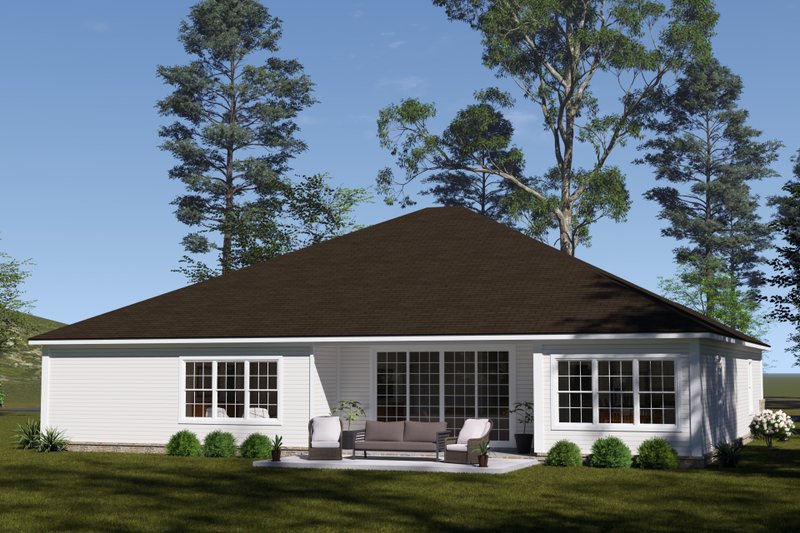 Home Plan - Exterior - Rear Elevation for Cottage House Plan #513-2409 - 4 bed, 3.5 bath