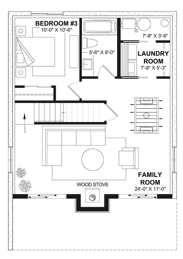 Bungalow Floor Plan - Lower Floor Plan #23-2826