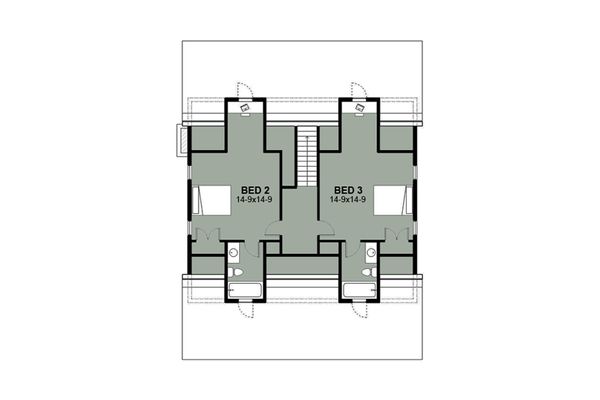 House Design - Farmhouse Floor Plan - Upper Floor Plan #497-6