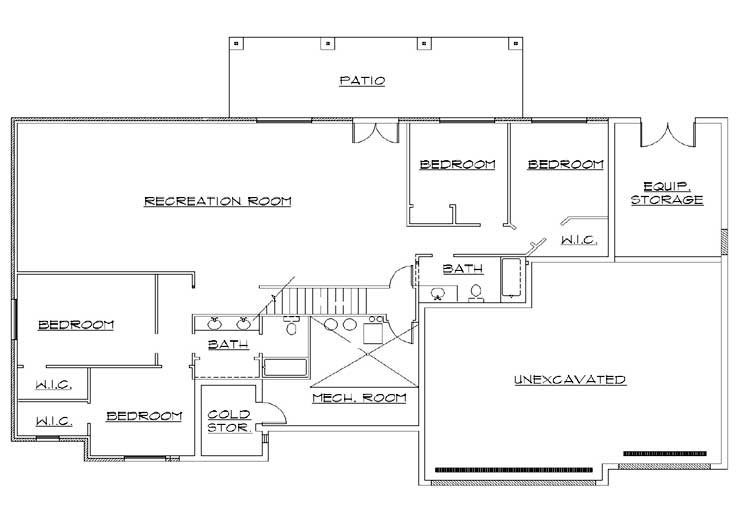 Traditional Style House Plan - 6 Beds 4.5 Baths 2247 Sq/Ft Plan #5-269 ...