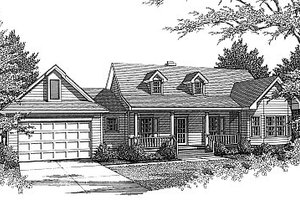 Country Exterior - Front Elevation Plan #14-133