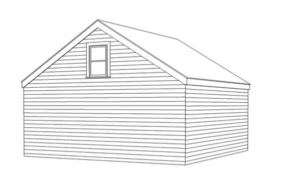 Exterior - Rear Elevation for Country House Plan #477-9, 0 bath