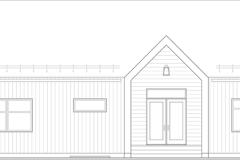 Home Plan - Exterior - Front Elevation 3 for Modern House Plan #23-2886 - 2 bed, 1 bath