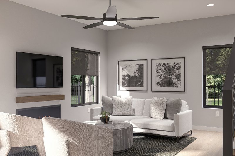 House Blueprint - Interior - Family Room 2 for Modern House Plan #455-785 - 3 bed, 2.5 bath