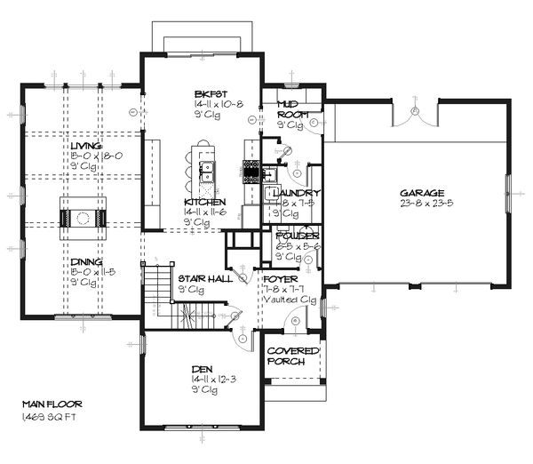 Traditional style, house plan