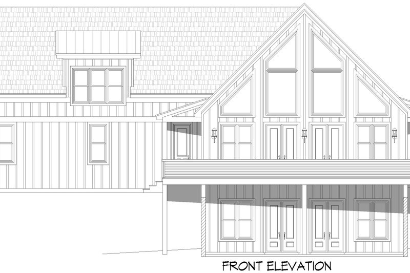 Architectural House Design - Exterior - Front Elevation 3 for Country House Plan #932-1058 - 3 bed, 2.5 bath