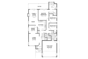 Floor Plan - Main Floor for Traditional House Plan #18-9208 - 3 bed, 2 bath