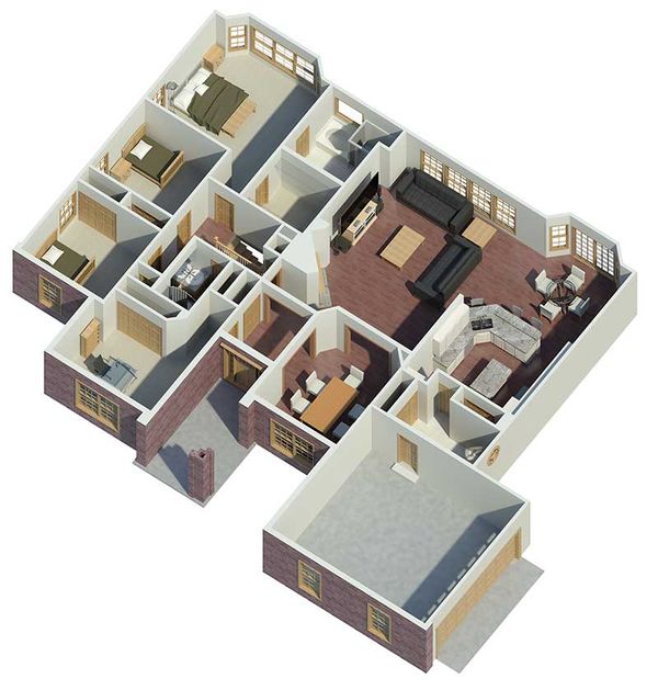 Architectural House Design - European Floor Plan - Other Floor Plan #57-587