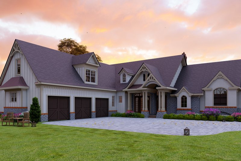 House Design - Exterior - Front Elevation 5 for Craftsman House Plan #54-436 - 5 bed, 4.5 bath