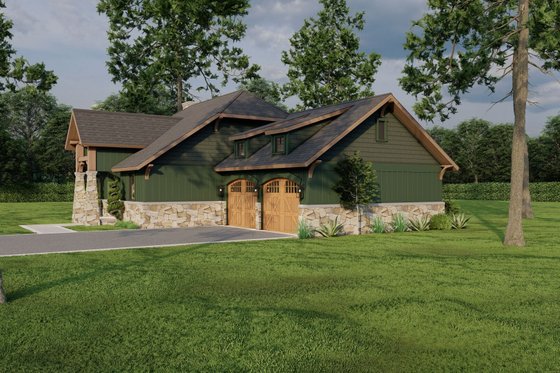 Exterior - Front Elevation 3 for Craftsman House Plan #17-2816 - 3 bed, 2 bath