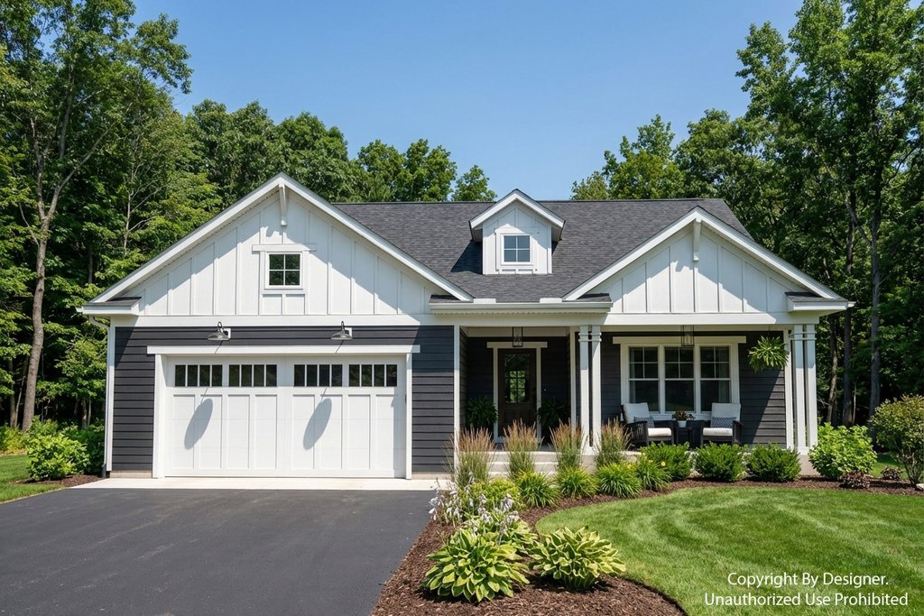Exterior - Front Elevation 2 for Farmhouse House Plan #51-1520 - 3 bed, 2.5 bath