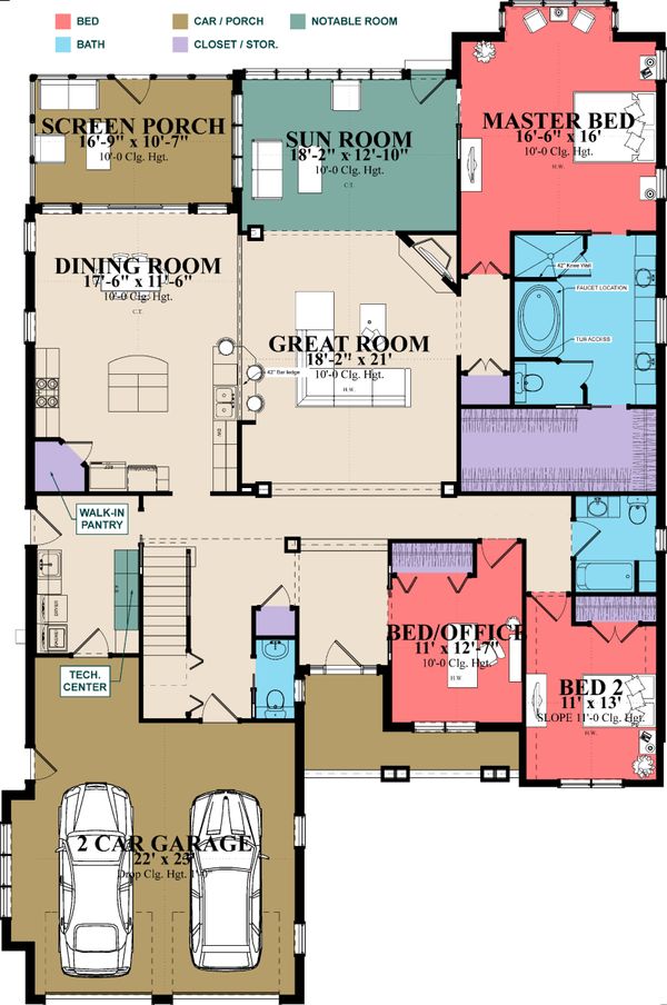 Home Plan - European Floor Plan - Main Floor Plan #63-415