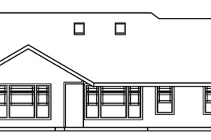 Home Plan - Exterior - Rear Elevation for Ranch House Plan #124-371 - 4 bed, 3 bath