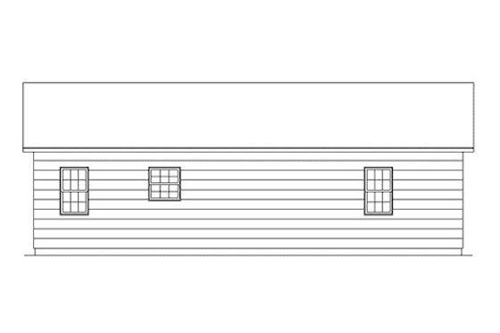 Exterior - Rear Elevation for Traditional House Plan #57-221 - 3 bed, 1 bath