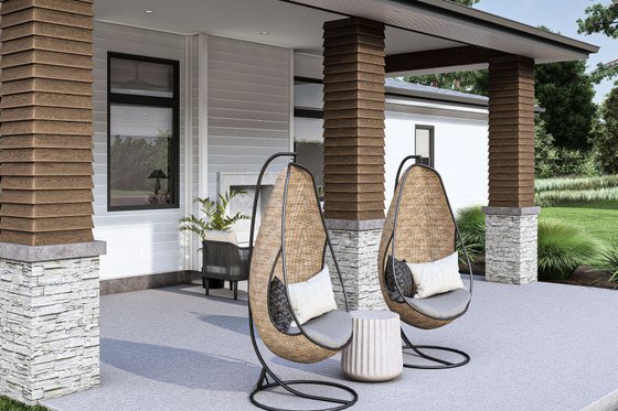 Exterior - Outdoor Living 1 for Contemporary House Plan #455-255 - 4 bed, 2.5 bath