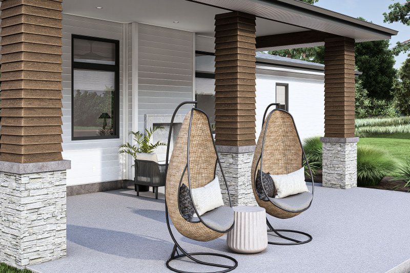 House Design - Exterior - Outdoor Living 1 for Contemporary House Plan #455-255 - 4 bed, 2.5 bath