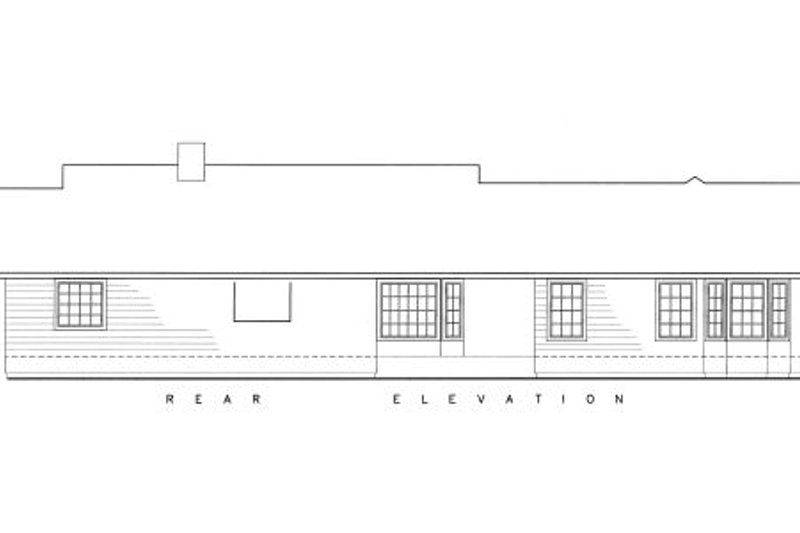 Dream House Plan - Exterior - Rear Elevation for Ranch House Plan #437-27 - 4 bed, 3 bath