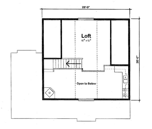 Ranch Floor Plan - Upper Floor Plan #312-756