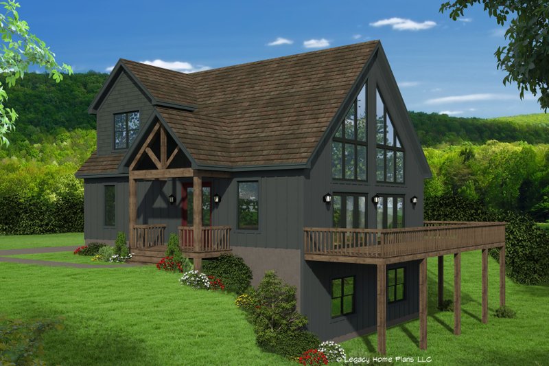 Cabin Style House Plan - 4 Beds 3 Baths 1736 Sq/Ft Plan #932-250