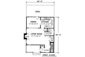 Floor Plan - Main Floor for Country House Plan #322-104 - 3 bed, 2.5 bath
