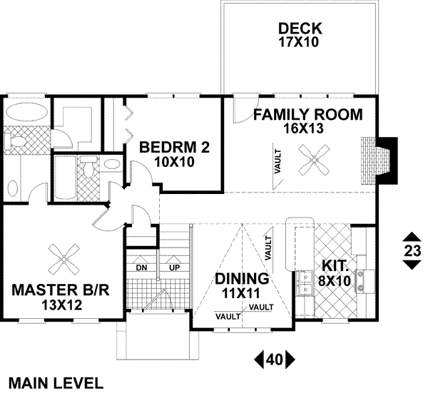 Architectural House Design - Traditional Floor Plan - Main Floor Plan #56-102