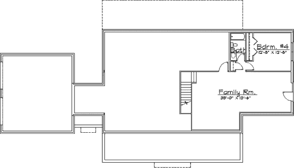 House Blueprint - Country Floor Plan - Lower Floor Plan #31-108