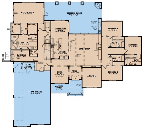 European Floor Plan - Main Floor Plan #923-268