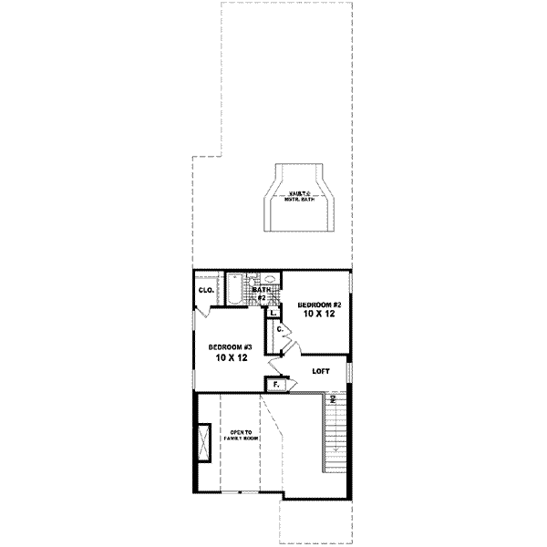 Contemporary Floor Plan - Upper Floor Plan #81-451
