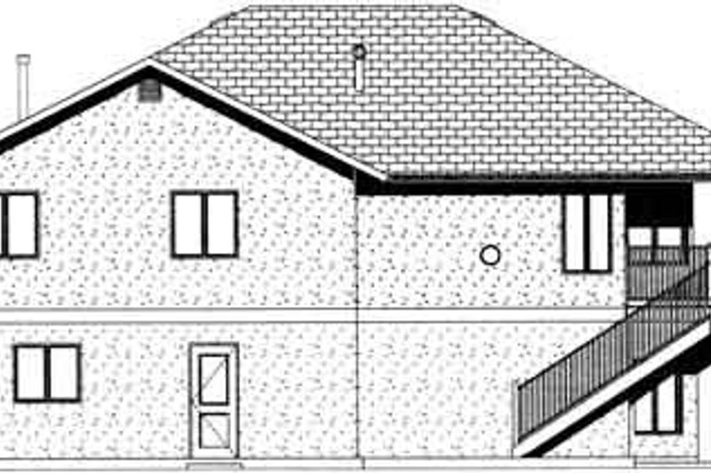 Dream House Plan - Exterior - Rear Elevation House Plan #126-122 - 3 bed, 2 bath