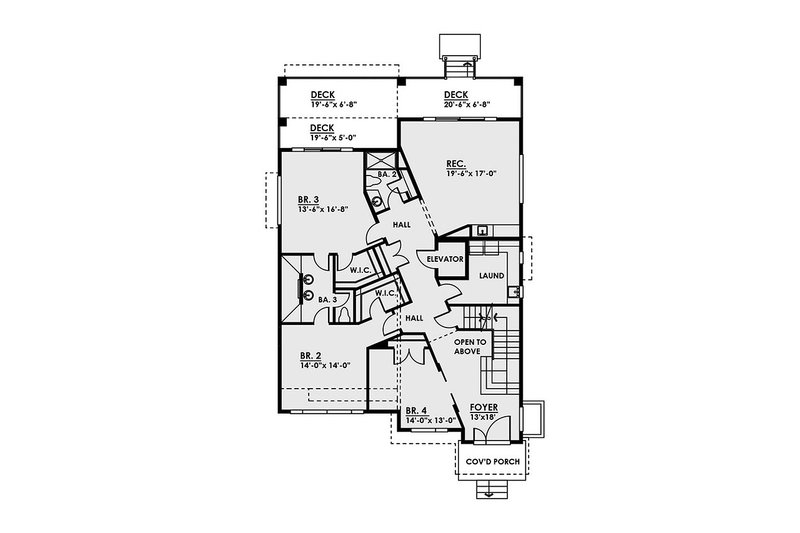 Architectural House Design - Floor Plan - Main Floor for Contemporary House Plan #1066-35 - 4 bed, 4.5 bath