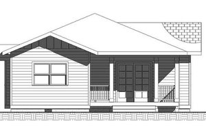 Exterior - Rear Elevation for Bungalow House Plan #422-28 - 3 bed, 2 bath