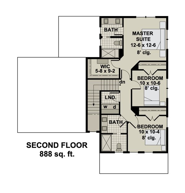 House Plan Design - Craftsman Floor Plan - Upper Floor Plan #51-1187