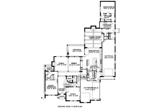 Floor Plan - Main Floor for Mediterranean House Plan #141-215 - 5 bed, 5.5 bath