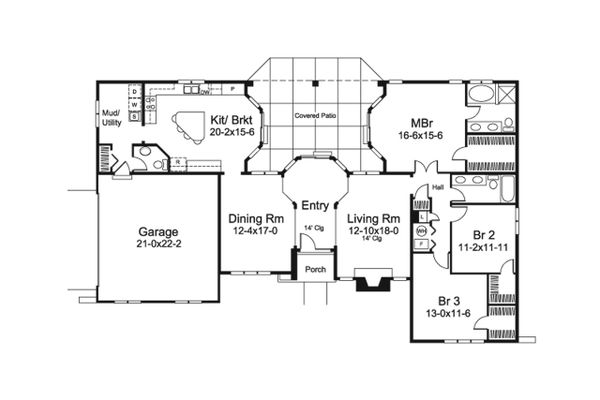 Dream House Plan - Mediterranean Floor Plan - Main Floor Plan #57-678