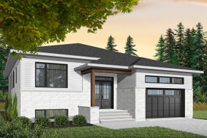 Exterior - Front Elevation 4 for Modern House Plan #23-2698 - 3 bed, 2 bath