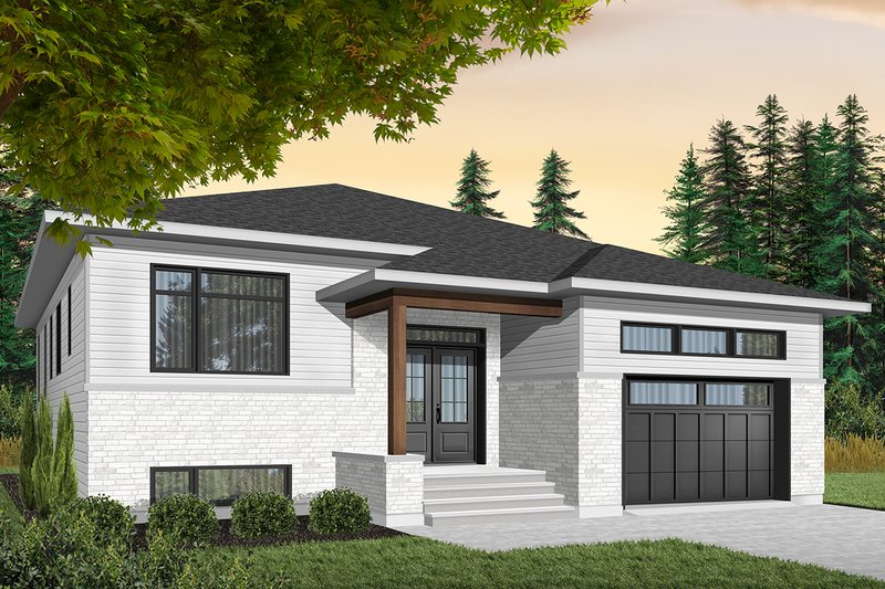 Dream House Plan - Exterior - Front Elevation 4 for Modern House Plan #23-2698 - 3 bed, 2 bath