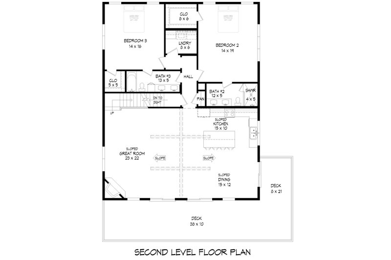 Architectural House Design - Floor Plan - Upper Floor for Farmhouse House Plan #932-1159 - 3 bed, 4 bath