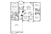 European Style House Plan - 3 Beds 2 Baths 1429 Sq/Ft Plan #927-23 