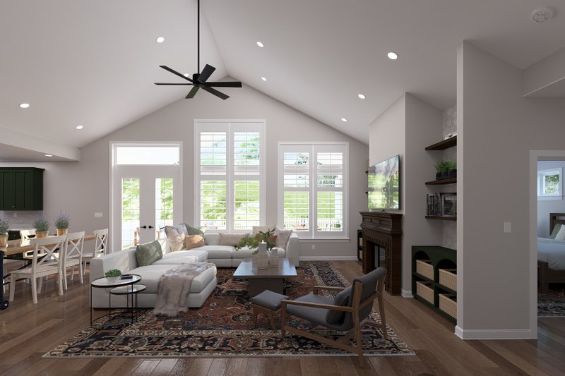 Architectural House Design - Interior - Family Room for Craftsman House Plan #1060-496 - 3 bed, 2.5 bath